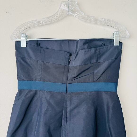 J Crew Navy Blue Strapless Formal Dress Women’s Size 6 - Picture 6 of 9